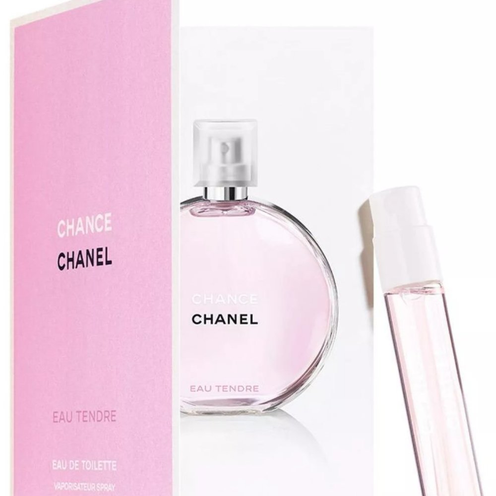 2 x Chanel Chance Eau Tendre EDP Eau de Parfum Spray Sample 1.5ml / 0.05oz each